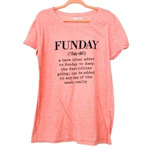 Awake Funday Pink Burnout Graphic Tee T-shirt XL